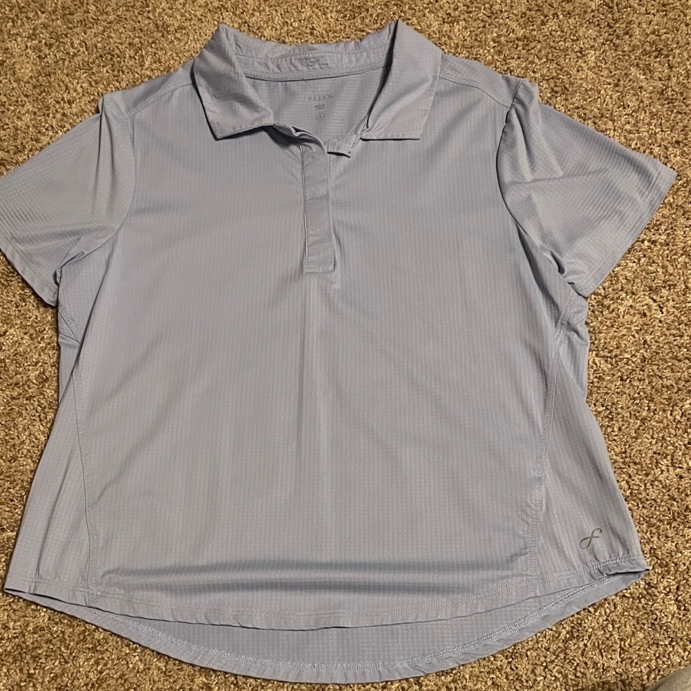 Women's Light Blue Button Down Shirt